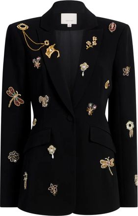 Cinq &agrave; Sept Blazer Cheyenne con spille - Nero