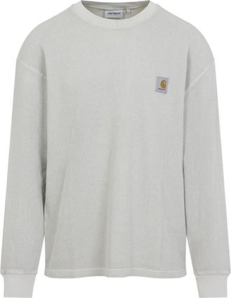 Carhartt Work in Progress Grey Crewneck Logo Patch T-Shirt