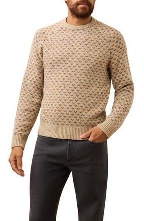 Faherty Donegal Crewneck Wool Blend Sweater in Oat Birdseye Marl at Nordstrom Rack, Size X-Large