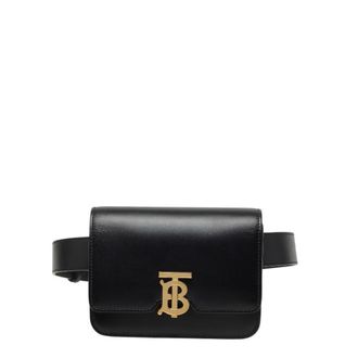 Burberry Black Leather Fanny Pack Sling Bag (Pre-Owned)