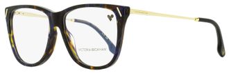 Victoria Beckham VB2636 Square Acetate Eyeglasses - Havana Blue