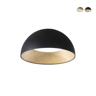 Luce-Ambiente-Design Plaf&oacute;n Redondo De 50cm En Metal Con Luz Led Regulable Coco - Negro