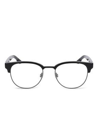 Nike half-rim round-frame glasses - Black