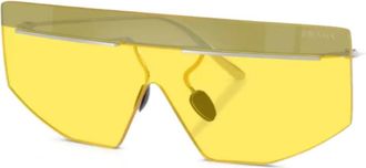 Prada Occhiali da sole a mascherina - Giallo