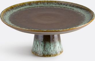 La Redoute Interieurs Taartplateau van ge&euml;mailleerd aardewerk, diameter 22,5 cm, ELISSA