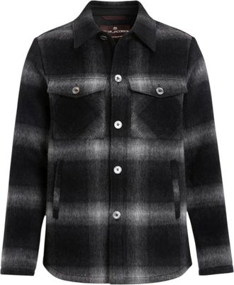 Oscar Jacobson Maverick Overshirt - Heren - Casual Overhemden - Veelkleurig - L - Wol - Overhemden