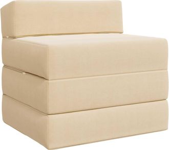 vidaXL Sof&aacute; Cama Plegable Crema 200 X 70 X 15 Cm Tela De Pana Vidaxl