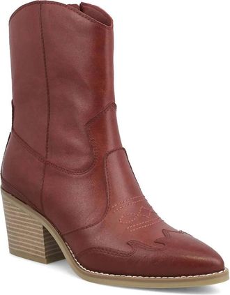 Mia Shoes Womens Clorinda Western Booties In Red