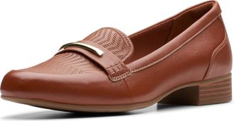 Clarks Womens Juliet Aster Loafer, Cinnamon Leather, 7 UK