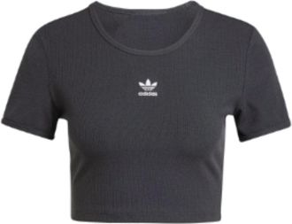 adidas (WMNS) adidas Essentials Ribbed T-Shirt Black; Asia Sizing IY9666