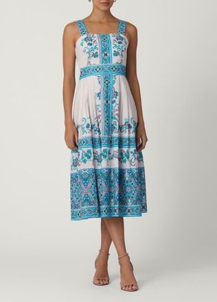 Shoshanna Warwick Tile Print Almma Dress in Sky Blue Multi at Nordstrom, Size 10