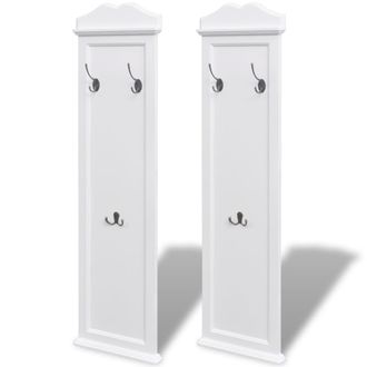 vidaXL Percheros 2 Unidades Blancos Vidaxl