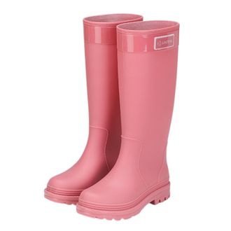 Generic Ladies Wellies Slip Outdoor Casual Comfortable Low Heel Ankle Rubber Shoes For Hiking Camping Daily Wear Womens Waterproof Fashion High Calf Silicone 