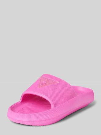 Guess Slides mit Label-Badge in Pink, Gr&ouml;&szlig;e 34