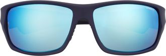 O'Neill Wrap Mens Matte Navy Blue Mirror Polarized ONS-9061 2.0 - One Size