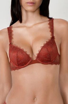 Etam Allusion Metallic Underwire Bra in Brown at Nordstrom Rack, Size 34B