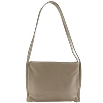 Loewe Pre-owned Lamsleren Schoudertas - Dames - Vintage Schoudertas - Beige - ONE Size - Leer - Vintage