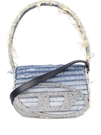 Diesel 1Dr Denim Shoulder Bag With Crystals