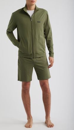 BOSS 365 Track Jacket & Shorts Set in Open Green at Nordstrom, Size Medium