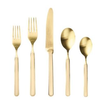 Mepra Fantasia Ice Gold Flatware Set - 5 Pieces in Vanilla at Nordstrom