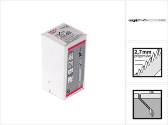 Bosch Professional 100 X Hojas De Sierra De Calar T 101 B (para Madera Blanda, Corte Recto, Accesorios Sierra De Calar) - Bosch
