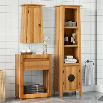 vidaXL Vidaxl - Conjunto De Muebles De Ba&ntilde;o 2 Piezas Madera Maciza De Pino