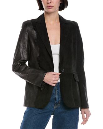 Akris Seth Leather Blazer