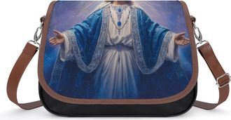 Generic Jesusman Christians Womens Crossbody Bag Fashion Shoulder Handbags Message Tote Bag with Adjustable Strap