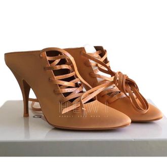 Givenchy Satin & Leather Lace-Up Sandals Size 40