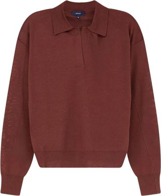 SOEUR Fleming Sweater - Dames - V-hals truien - Rood - M - Wol - Truien & Vesten