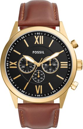 Fossil Mens Flynn 48mm Chronograph, Gold-Tone Stainless Steel Watch, BQ2261