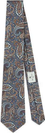 Etro Jacquard Floral Paisley Tie