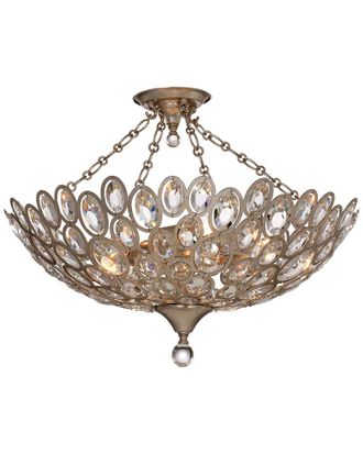 Crystorama 5-Light Sterling Semi Flush Mount
