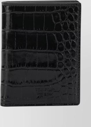 Tom Ford exotic line bifold card holder embossed