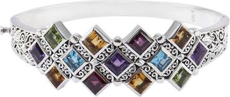 Samuel B. Multi-Stone Bangle Bracelet in Silver Multi Color at Nordstrom Rack