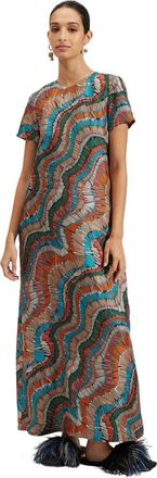 La DoubleJ Swing Jurk - Dames - Maxi kleedjes - Veelkleurig - XL - Kleedjes