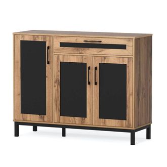 Costway Costway Sideboard Buffet Cabinet Storage Organizer w/Drawer &Removable Shelves in Natural