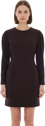 Parosh Dark Brown Round Neck Mini Dress