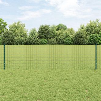 Berkfield Home Euro Fence with 22 U Posts Green 0, 6x50 m Steel