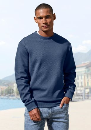 John Devin Sweatshirt JOHN DEVIN, Damen, Gr. XXL (60/62), blau, Obermaterial: 83% Baumwolle, 16% Polyester, 1% Elasthan, unifarben, regular fit, Rundhals, angese