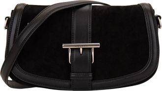 Alexander McQueen Suede Schoudertas - Dames - Schoudertassen - Zwart - ONE Size - Leer - Tassen