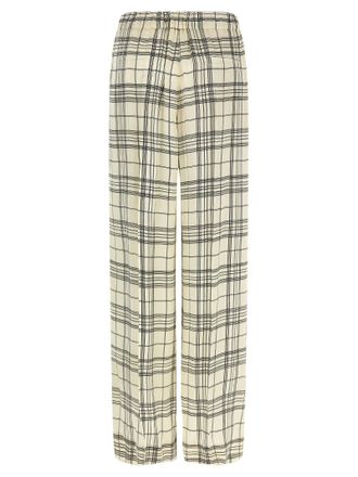 Jil Sander Check Viscose Trousers - Cream
