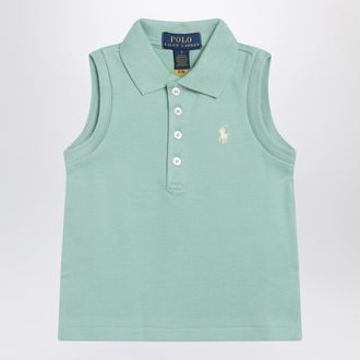 Polo Ralph Lauren Polo smanicata acquamarina in cotone