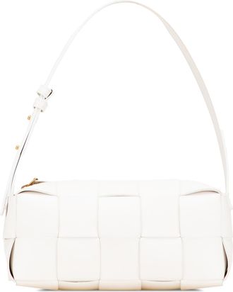 Bottega Veneta Pre-owned Womens Cassette Woven Leather Handbag - White - One Size