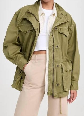 Free People Arya Utility Jacket In Dried Herb