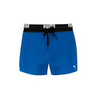 Puma Badehose PUMA, Herren, Gr. XXL, N-Gr, blau (vivid blau), Elasthan, Polyamid, unifarben mit Farbeinsatz, Badehosen Badehose, mit praktischen Seitentasc
