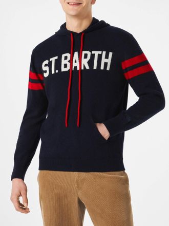 MC2 Saint Barth Knitted Hoodie With St. Barth Print