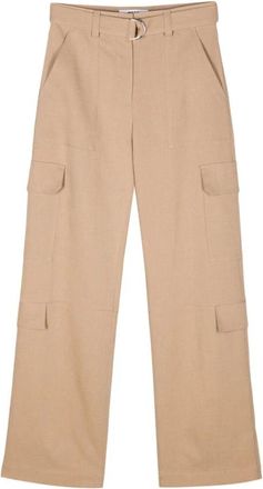 Msgm Wijde Broek - Dames - Wijde Broeken - Beige - M - Broeken