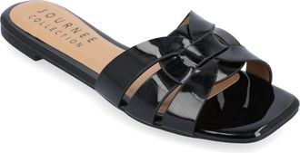 Journee Collection Womens Arrina Wide Width Flat Sandals
