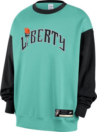 Nike (WMNS) Nike New York Liberty Court Origins WNBA Fleece Crew-Neck Sweatshirt Mint Black IM6718-356